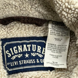 Levis Sherpa Lined Cord Jacket - Medium Brown Cotton