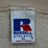 Russell Athletic Sweatshirt - XL Beige Cotton