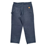 Carhartt Double Knee Carpenter Pants - 38W 32L Gray Cotton
