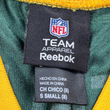 Green Bay Packers, Age 8 Reebok Nfl Football Jersey - Small Yellow Polyester
