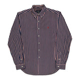 Ralph Lauren Striped Shirt - Large Navy Cotton