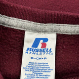 Bethune Cookman Russell Athletic College Sweatshirt - Small Burgundy Cotton Blend