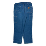 Dungaree Fit Carhartt Double Knee Carpenter Pants - 36W 32L Blue Cotton