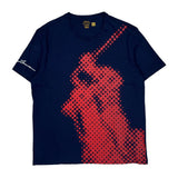 Big Horse Graphic Polo By Ralph Lauren T-Shirt - Large Navy Cotton