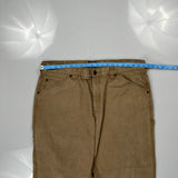 Schmidt Carpenter Trousers - 40W 30L Brown Cotton