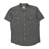 Levis Short Sleeve Shirt - Large Gray Cotton
