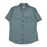 Levis Denim Shirt - Large Light Wash Denim