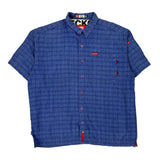 Ecko Unltd Checked Short Sleeve Shirt - 2XL Blue Cotton