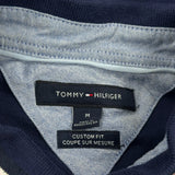 Tommy Hilfiger Striped Polo Shirt - Medium Navy Cotton