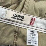 Levis Cargo Pants - 36W 32L Khaki Cotton