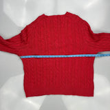 Polo By Ralph Lauren Cable Knit Sweater - 2XL Red Cotton