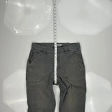 Carhartt Double Knee Carpenter Pants - 32W 31L Gray Cotton