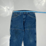 Dickies Double Knee Carpenter Jeans - 36W 31L Blue Denim