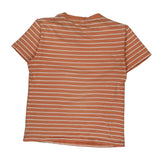 Polo By Ralph Lauren Striped T-Shirt - Small Orange Cotton
