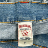 True Religion Contrast Stitch Jeans - 36W 32L Light Wash Cotton