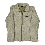 Patagonia Fleece Jacket - Medium Cream Polyester