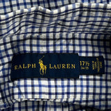 Ralph Lauren Checked Shirt - XL Blue Cotton