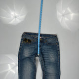 True Religion Contrast Stitch Jeans - 30W US 4 Blue Cotton