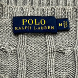 Polo By Ralph Lauren Cable Knit Sweater - Medium Gray Cotton