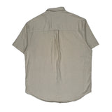 Chaps Ralph Lauren Checked Short Sleeve Shirt - Large Beige Cotton