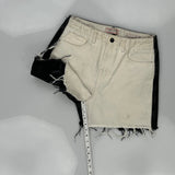 Guess Denim Shorts - 30W UK 12 Black & White Denim