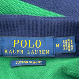 Polo By Ralph Lauren Striped Polo Shirt - Medium Green Cotton
