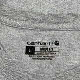 Carhartt T-Shirt - Large Grey Cotton