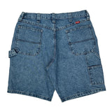 Wrangler Carpenter Shorts - 34W 10L Blue Cotton