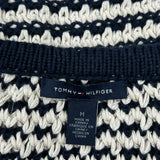 Tommy Hilfiger Striped Cardigan - Medium Black & White Cotton