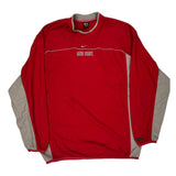 Nike College Long Sleeve T-Shirt - 2XL Beige Polyester