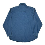 Wrangler Denim Shirt - XL Blue Cotton