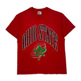 Ohio State Hanes Single Stitch T-Shirt - Large Red Cotton