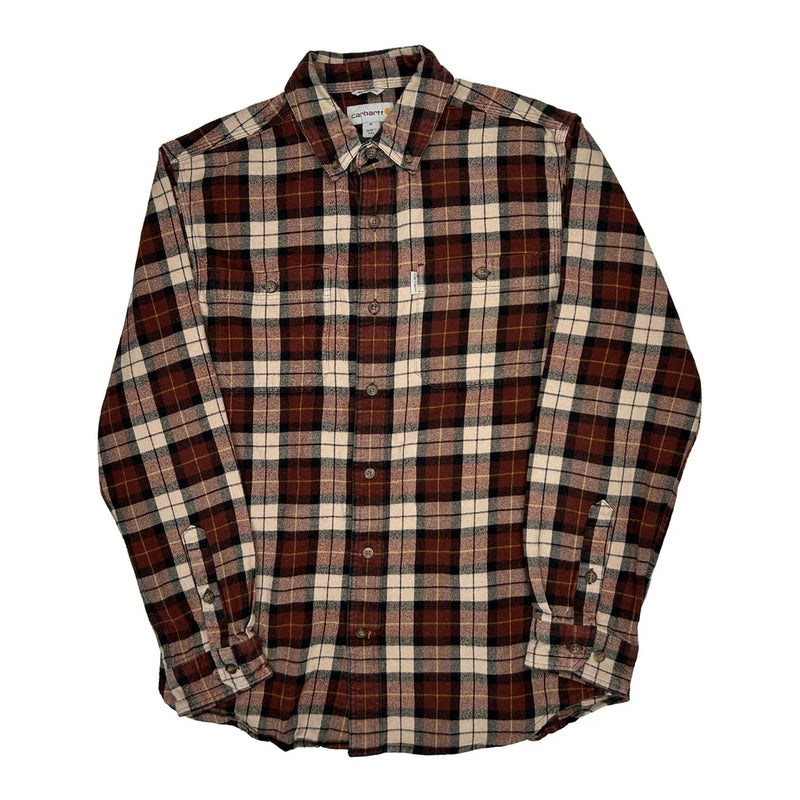 Carhartt Checked Flannel Shirt - Medium Black Cotton