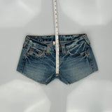 True Religion Mini Denim Shorts - 30W US 2 Blue Cotton