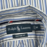 Ralph Lauren Striped Shirt - Medium Blue Cotton