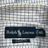 Ralph Lauren Checked Shirt - Large White Cotton