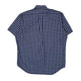 Ralph Lauren Checked Short Sleeve Shirt - Large Blue Cotton