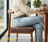 Anyseat Brown Fur Stretch Chair Cover – Washable, Removable Dining & Kitchen Seat Protector