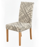 Anyseat Beige with Black Sketch Print Elastic Chair Cover – Plain Dining Slipcover & Home Décor