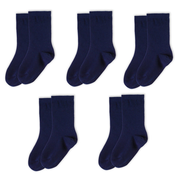 Kids Socks 5-Pack: Organic Cotton Crew Socks