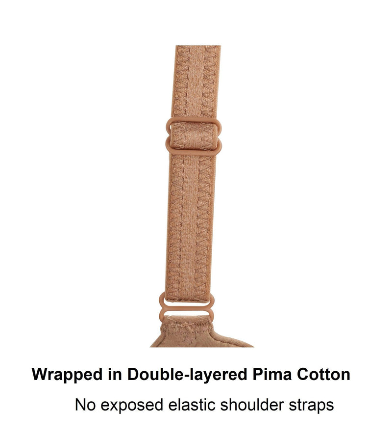 Cocoa-Underwired Silk & Organic Cotton Full Cup Bra with removable paddings