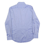 TOMMY HILFIGER Mens Blue Plain L Shirt Cotton Blend Classic Fit Long Sleeve