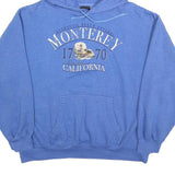 PRAIRIE MOUNTAIN Mens Blue Monterey California Cotton Blend Hoodie 2XL Casual