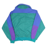 LEVI'S Mens Green & Purple Zip Up Jacket L Polyester Colourblock Casual Retro