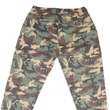 Mens Cotton Blend Regular Fit Camouflage Print Drawstring Trousers W26 L26