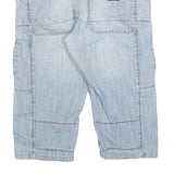 ANGELO LITRICO Mens Light Blue Denim Casual Shorts M W32 Cotton Blend