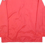 AMEREX Womens Red Nylon Button Jacket M Plain Lightweight Casual Outerwear