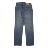 LEVI'S 501 Mens Jeans Blue Regular Straight Denim Medium W33 L34 Classic Button