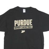 DELTA Mens Black Purdue Womens Basketball Graphic T-Shirt XL Crew Neck Short