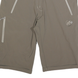 MAMMUT Womens Casual Beige Shorts UK 12 W28 Polyester Blend Relaxed Fit Button